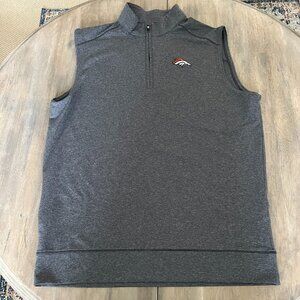 Denver Broncos Cutter & Buck Men's Big and Tall LT Shoreline Vest - Heather Blue